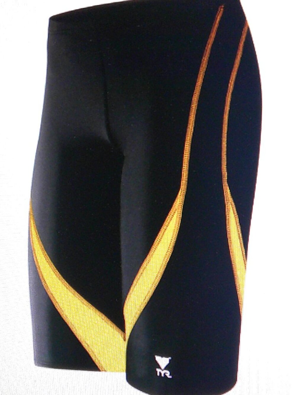"TYR" Alliance Splice Jammer Swimsuit Black & Gold Men's Sz 30-32" Waist